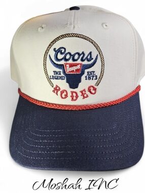 Coors Rodeo Cowboy Logo Vintage Men's Snapback Cap Hat Rope NEW